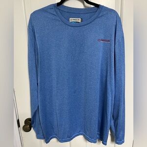 Magellan Outdoors Men's Heather Blue Crewneck fishing shirt